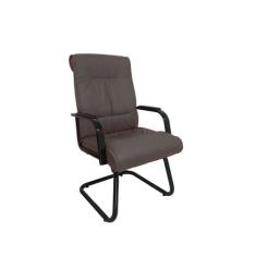 Cadeira Interlocutor para Escritório Linha Itália Marrom - Design Offi