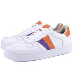 Tênis Casual Mr. Gutt De Couro Branco-Feminino