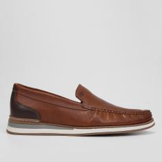 Mocassim Couro Democrata Flow Masculino-Masculino
