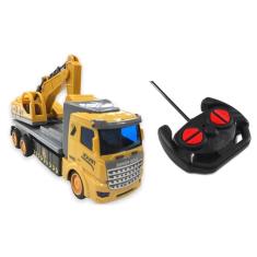 Brinquedo Carrinho Controle Remoto Caminhão RetroEscavadeira