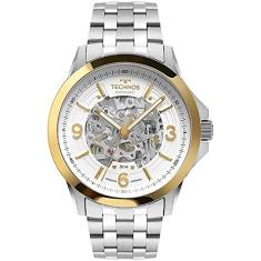 Relógio Technos Masculino Ref: 8n24al/1k Automático Esqueleto Bicolor
