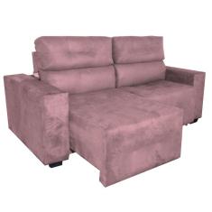 Sofa Dois Lugares 2 Metros Retratil e Reclinavel Rick Rosa
