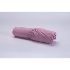 Lençol Cama Viúvo Com Elástico (1,88mx1,28mx30cm)100% Algodão 200 Fios Percal Rose