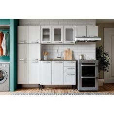 Cozinha Completa Múltipla 4 Peças (2 Armários + 1 Balcão + 1 Paneleiro) C4P78 Branco - Bertolini
