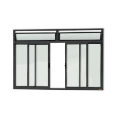 Janela Plus 4 Folhas com Bandeira Vidro Liso 100cm X 120cm Brimak