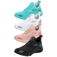 Kit 4 Pares Tênis Feminino de Academia Caminhada Combo - Vili, Ptopik,