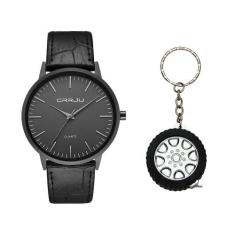 Relógio Masculino Casual Ultra Fino Luxo + Chaveiro - CRRJU