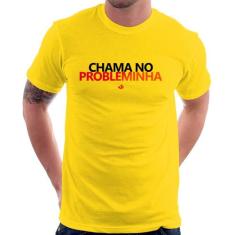 Camiseta Chama no Probleminha - Foca na Moda, Amarelo, GG