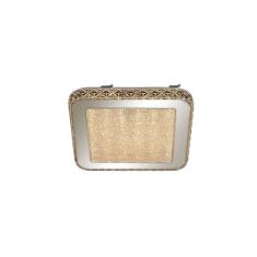 Plafon Cristal Transparente Espelhado 28cm Led 12w 3000k