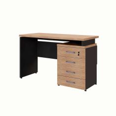 Escrivaninha Yaris 4 gv Ameixa e Preta 120 cm