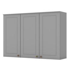 Armário Aéreo 3 portas 120cm Americana Cinza - Móveis Henn, Cinza