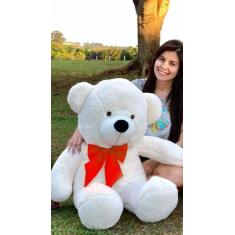Urso Gigante Pelúcia Grande Teddy 1,10 Metros - LuckBabyStore, Baunilh