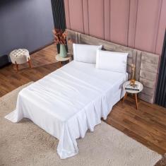 Jogo de Lençol Casal 400 Fios 4 Peças Toque 100% Macio - Charme do Lar