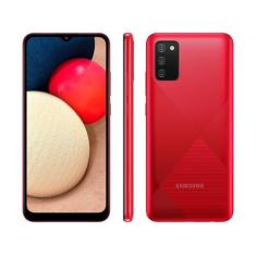 Smartphone Samsung Galaxy A02s 32GB Vermelho 4G - Octa-Core 3GB RAM 6,