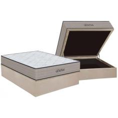 Cama Box Baú Casal: Colchão Espuma Orthoflex D45 Genova + Base CRC Sue