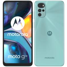 Smartphone Motorola Moto G22 Verde 128GB 4GB RAM Tela de 6.5” Câmera Traseira Quádrupla Android 12 Processador Octa Core 2.3 GHz