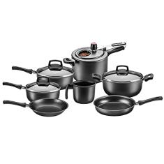 Jogo de Panelas Alumínio Antiaderente 7 Peças Trevalla Gourmet Grafite