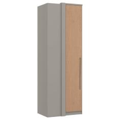 Guarda Roupa de Canto Reto 1 Porta Elegance Móveis Castro Níquel/Angelin