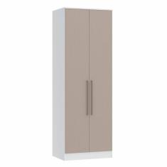 Guarda Roupa Modulado 2 Portas 2 Gavetas 4 Prateleiras Requinte Móveis Castro Branco Line/Duna Line