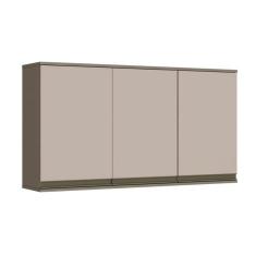 Armário Aéreo p/ Cozinha Connect c/3 Portas 120cm Duna/Cristal - Henn