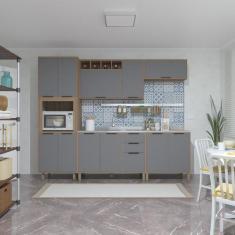 Cozinha Modulada Completa 5 Peças com Paneleiro Aéreos Balcões Sem Tam