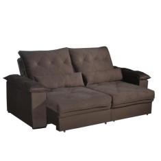 Sofá 5 Lugares 2,90m Retrátil e Reclinável West Bom Pastor, Marrom Vel