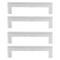 Puxadores de Armário Prateados, Puxadores de Armário de Aço Inoxidável, Puxadores de Gaveta, 4 Conjuntos de Puxadores de Porta de Armário para Portas de Móveis, Gavetas de Mesa