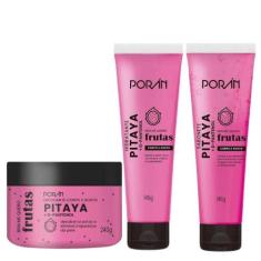 Kit Pitaya Porán Com Esfoliante + Hidratante + Sabonete - poran