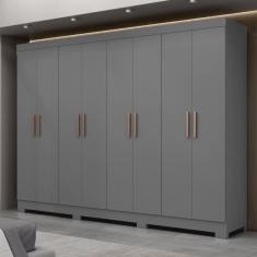 Guarda Roupa Casal 8 Portas 4 Gavetas com Pés Paris Espresso Móveis