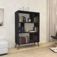 Estante para Livros com Nichos Retrô rt 3015 Movelbento