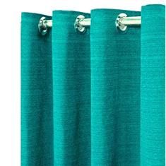 Cortina Rústica 300x250 Ilhós Cromado Charme Admirare Cor:Tiffany