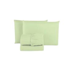 Kit Roupa Cama Queen 100% Algodão 4 Peças Percal 200 Fios Hotel Pousad