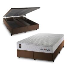 Conjunto Box Baú New Moon Branco 158x198x73 c/ Molas Ensacadas