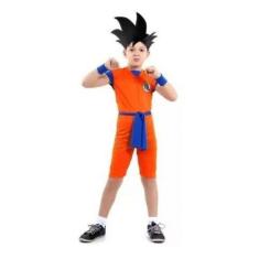 Fantasia Infantil Goku Dragon Ball Z Com Peruca