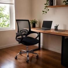 Cadeira de Escritório Oficial Begônia Ergonômica Tela Mesh Giratória H