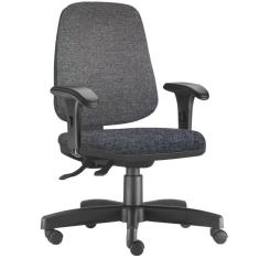 Cadeira Giratória Job L02 Diretor Executiva Linho Chumbo