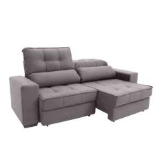 Sofá Retrátil E Reclinável 3 Lugares Oppel I Suede Bege