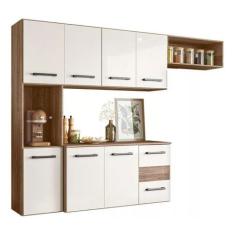 Armario Cozinha Juliete Suspenso Com 7 Portas E 2 Gavetas -  Carvalho 