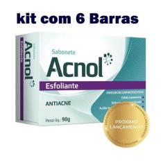 Sabonete acnol esfoliante 90g kit com 6 barras - ARTE NATIVA