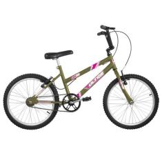 Bicicleta Aro 20 Ultra Bikes Feminina Freios V-Brake, Verde oliva fosc