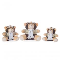 Urso Pelúcia Aviador Branco 3 Un