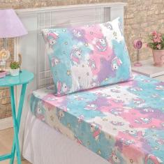 Jogo De Cama Lençol Fantasy Solteiro 02 Peças 100% Algodão Infantil De