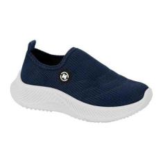 Tênis Infantil Masculino Slip On Marinho Total Preto Molekinho 2857.100-Masculino