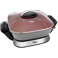 Panela Elétrica Philco Redstone 4L PPE04, Cinza/Vermelho, 110V