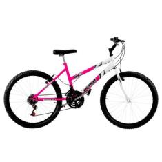 Bicicleta Aro 26 18 Marchas Bicolor Rosa E Branca Pro Tork Ultra - Ult