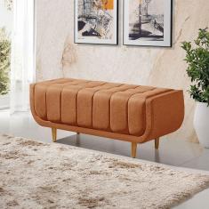 Recamier Alemanha 1,50M com Base Madeira Linho Sofatec