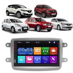 Kit Multimídia Mp5 Sandero logan Duster Kwid Captur 7 Polegadas Espelh