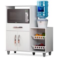 Armário Multiuso Irlanda com Fruteira Branco - Lumil Móveis, Branco, 2