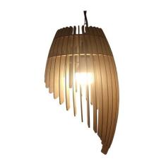 Lustre Luminária Pendente De Madeira Mdf Mod. Orbit - Monte & eduque