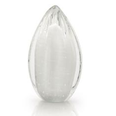 Vaso Pinha Em Cristal Murano Branco - São Marcos